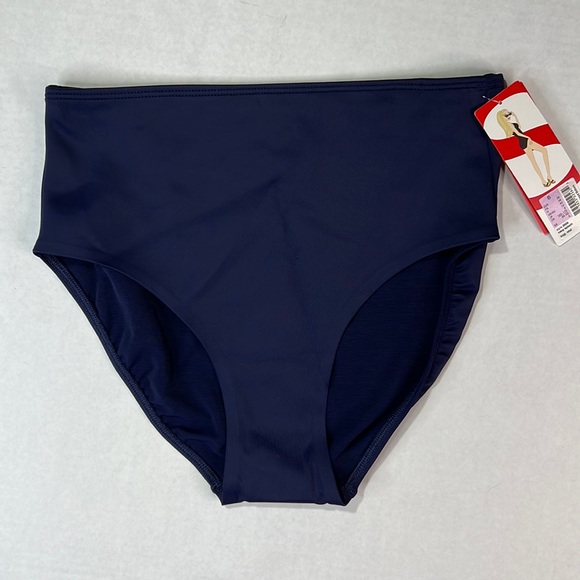 SPANX Swim Spanx Shaping Suit Swim Bikini Bottom Navy Splash 6